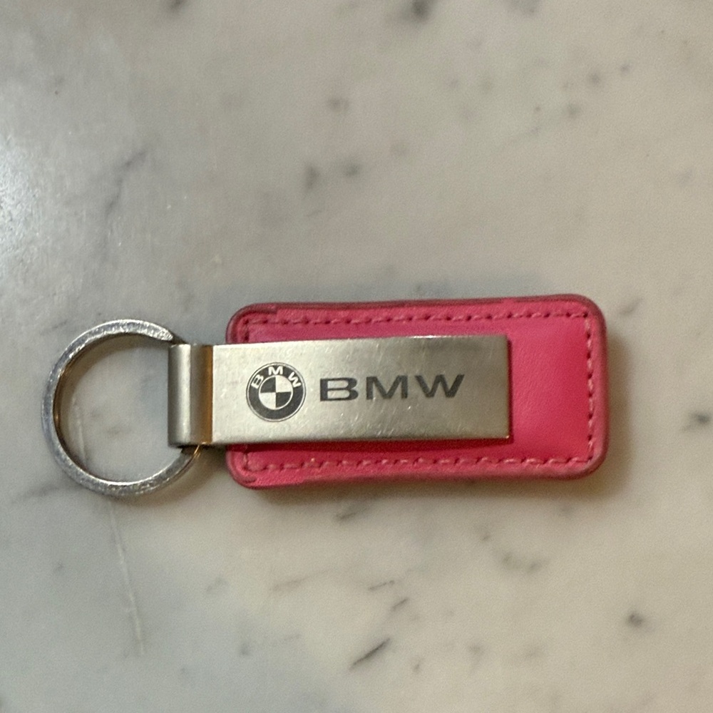 BMW Pink and Silver Keychain
